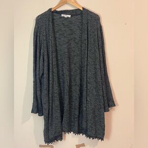 Wallflower Charcoal Open Front Cardigan